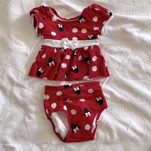 Baby girl 2 piece bathing suit, Hannah Anderson, Minnie Mouse